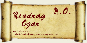 Miodrag Ogar vizit kartica